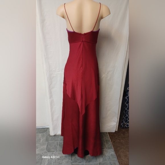 Aidan Mattox If Your Color Red This Aidan Mattox  Elegant Burgundy Evening Gown - Picture 9 of 9